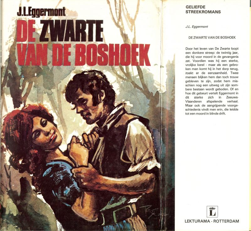Eggermont,J.J.  .. Ontwerpomslag : Reint de Jonge - De zwarte van de Boshoek.