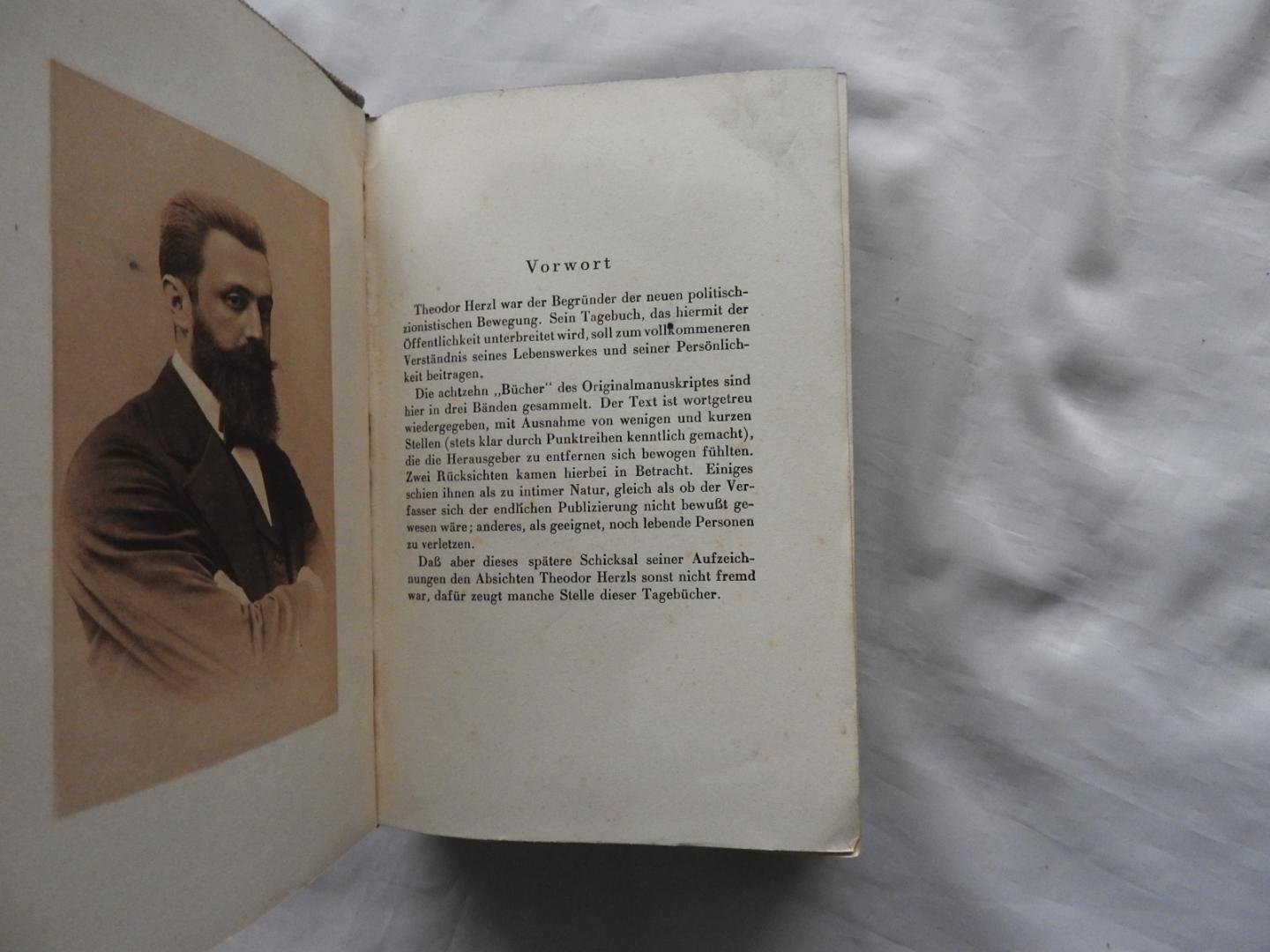 HERZL, Theodor T. - HERZL, Theodor - Theodor Herzls Tagebücher (3 delen compleet)