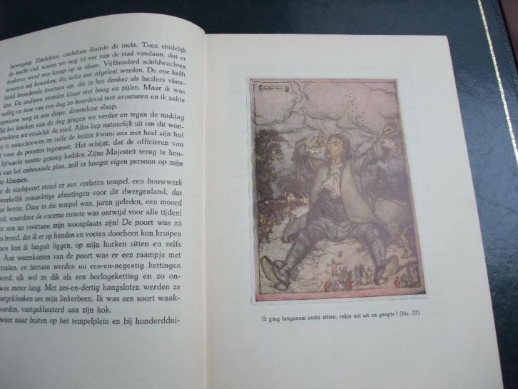 Cramer Rie - Gullivers reizen. Naverteld en geïllustreerd door Rie Cramer,. met 12 gekleurde platen van Arthur Rackham