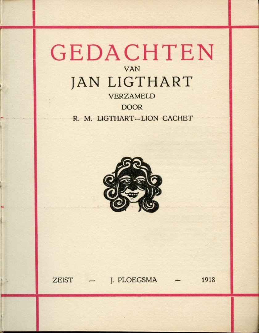 Ligthart-Lion Cachet, R.M. - Gedachten van Jan Ligthart (jaarkalender)