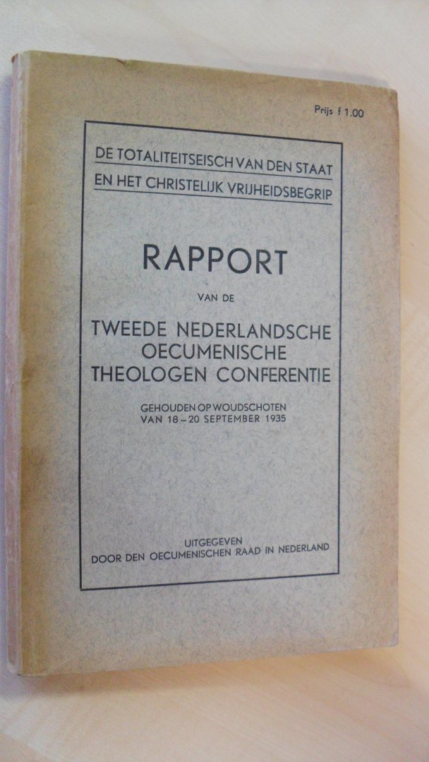 red. - Rapport van de Tweede Nederlandsche Oecumenische Theologen Conferentie