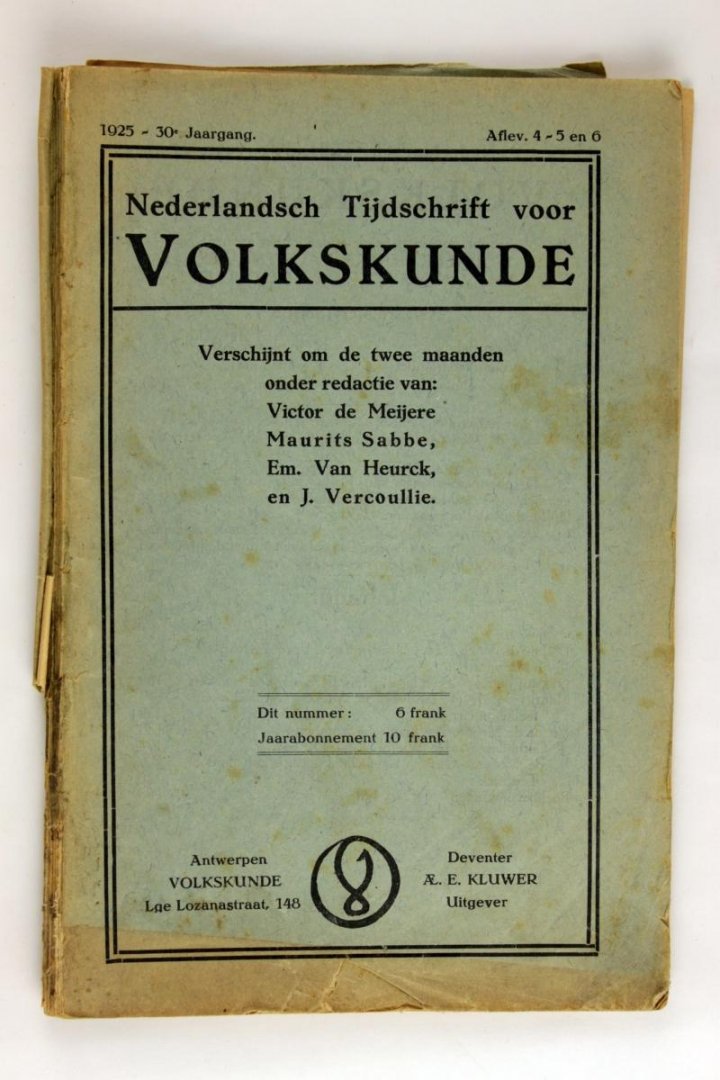 Diversen - Nederlandsch Tijdschrift voor Volkskunde [1925]