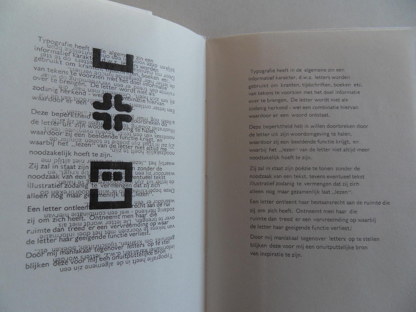 Puettmann, Emile. - Typografie. [ opgedragen aan Dick Dooijes t.g.v. zijn zeventigste verjaardag ]. [ Genummerd exemplaar 48 / 80 ].