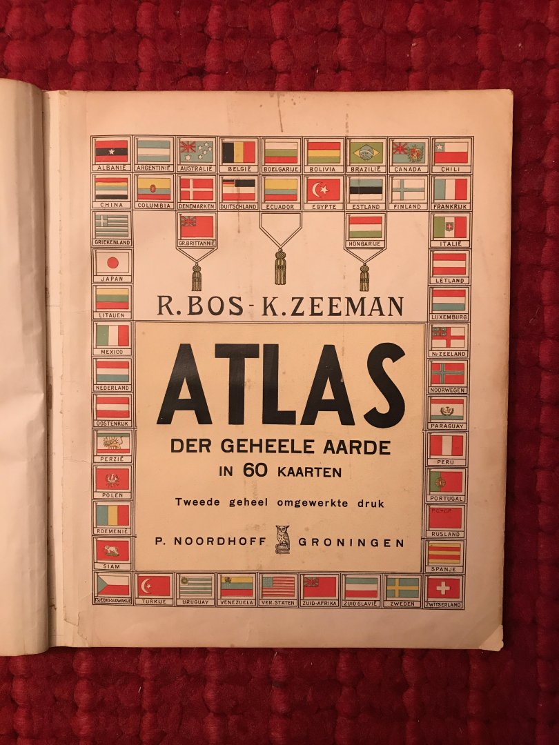 Bos, R., K.Zeeman - Atlas der geheele aarde in 60 kaarten