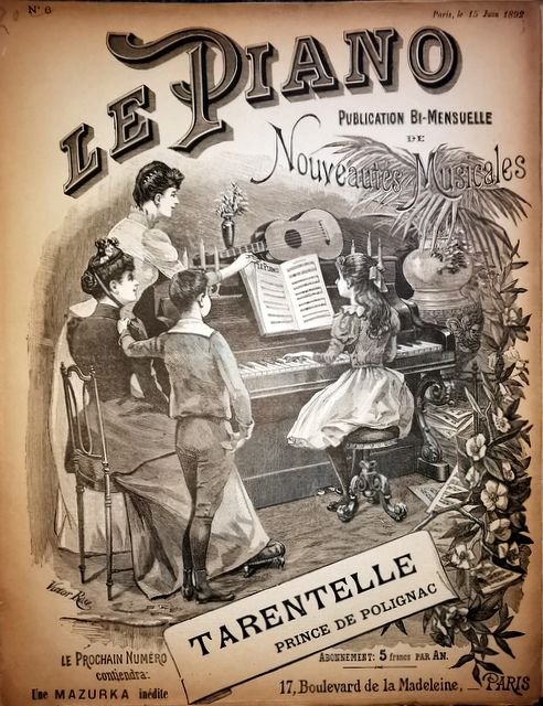 Polignac, E. de: - Le Piano: publication bi-mensuelle de Nouveautés Musicales: Tarantelle