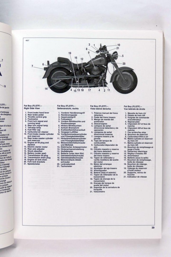 Davidson-Harley - Owner's manual fahrerhandbuch manuel du propriétaire manual del propietario (3 foto's)