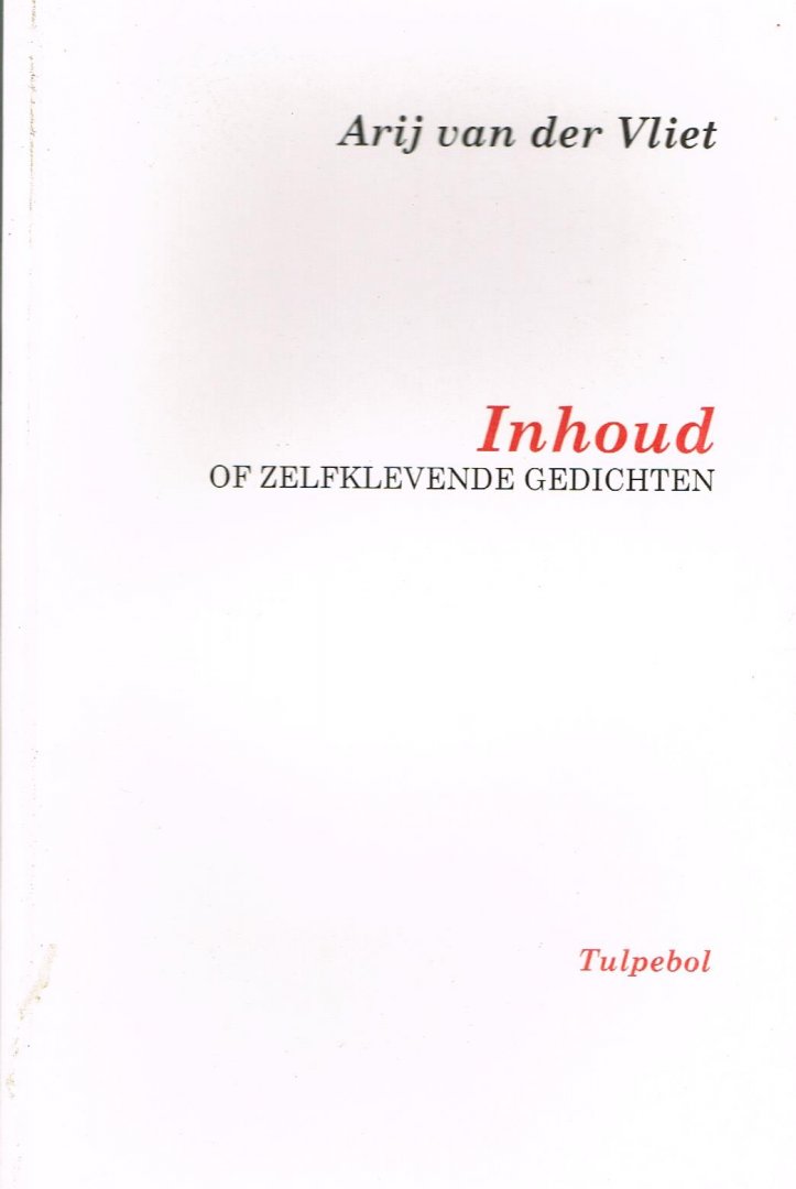 arij van vliet, - inhoud of zelfklevende gedichten