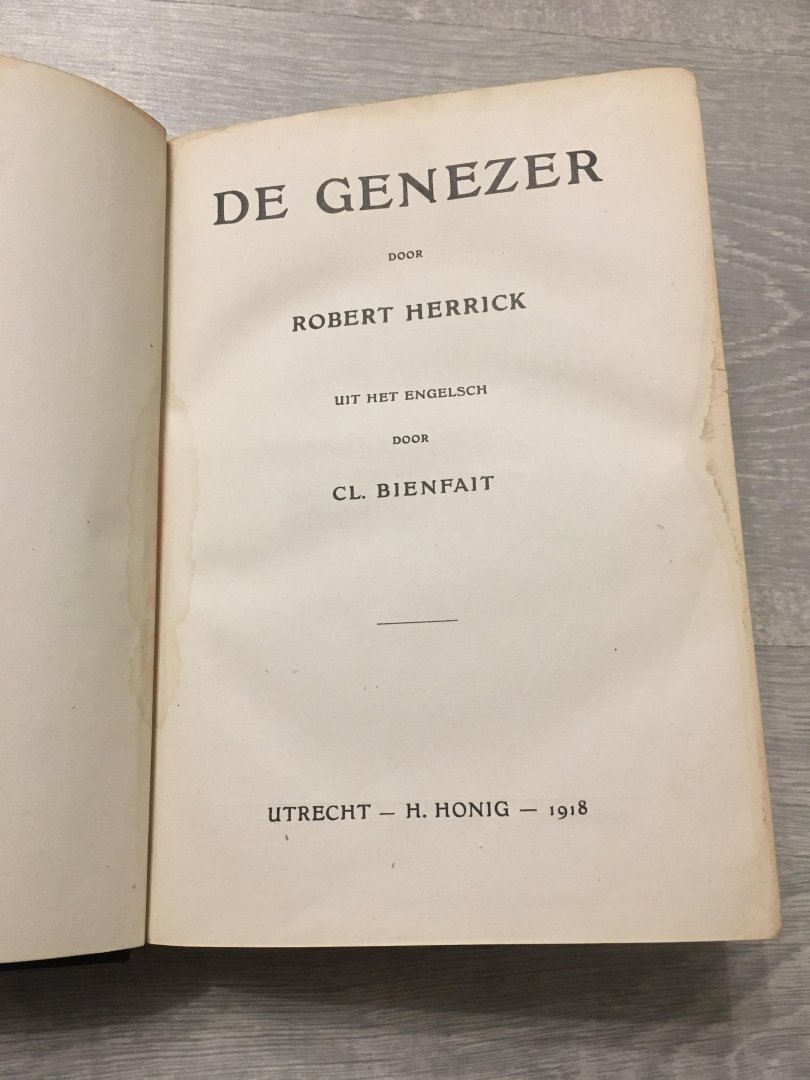 Robert Herrick - De genezer
