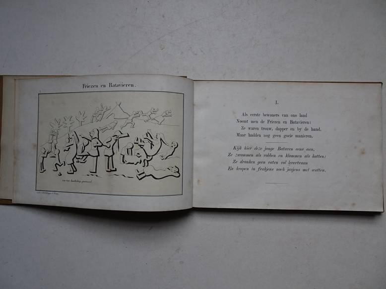 Lennep, J. van, & Compagnie. - Tafereelen uit de geschiedenis des vaderlands, tot nut van groot en klein; vermakelijk voorgesteld. Aanvangende met de komst der Batavieren en eindigende als het uit is.