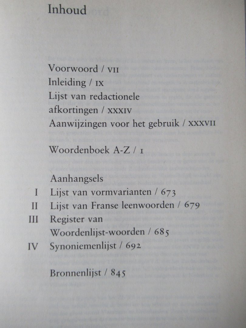 Clerck,  de Walter - Nijhoffs Zuidnederlands woordenboek