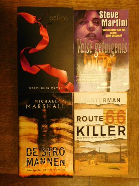Masterman Becky + Michael Marshall + Steve Martini + Stephenie Meyer - Route 66 killer + De Stromannen  +Valse getuigenis + Eclips