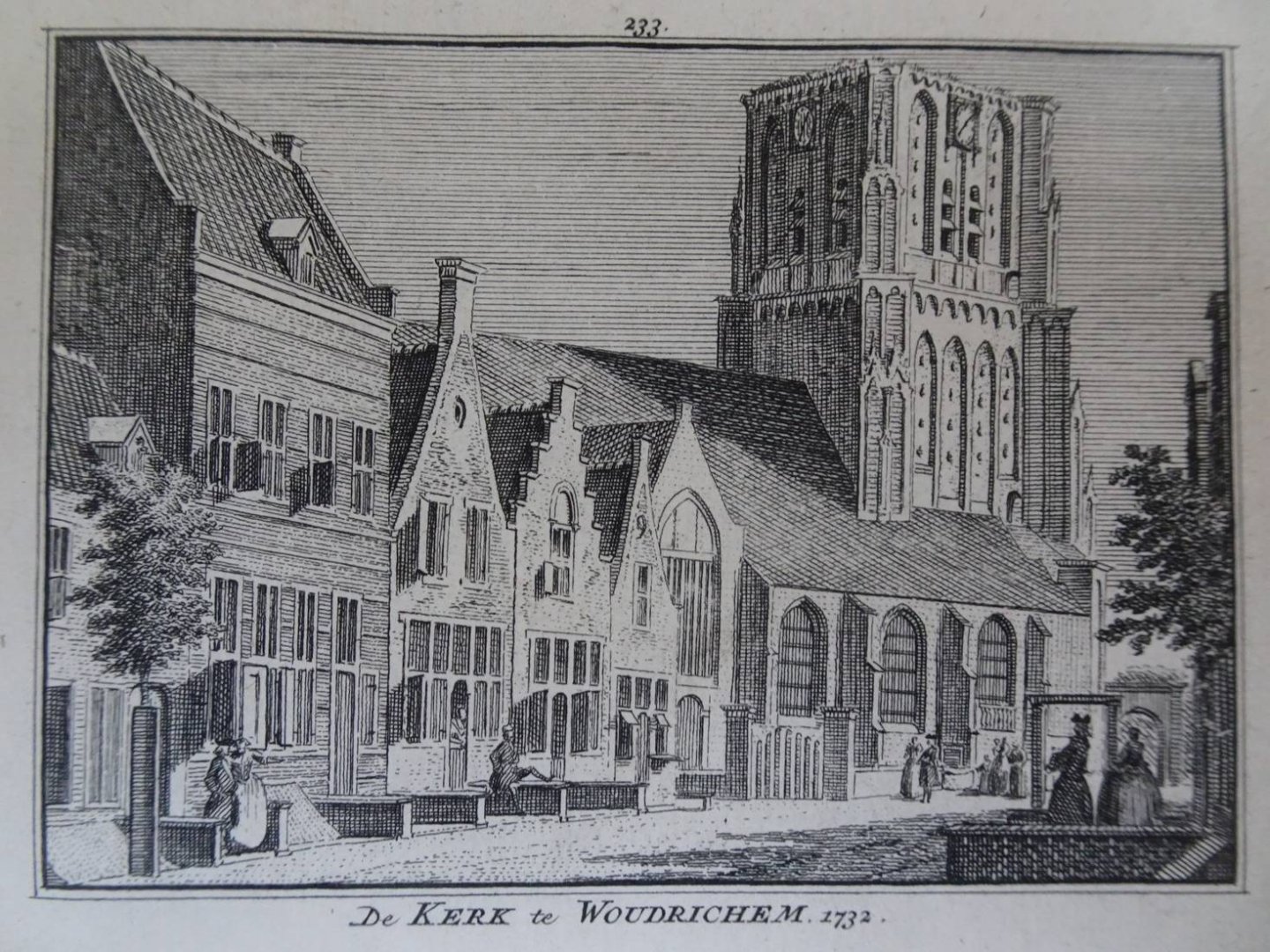 Woudrichem. - De Kerk te Woudrichem, 1732.