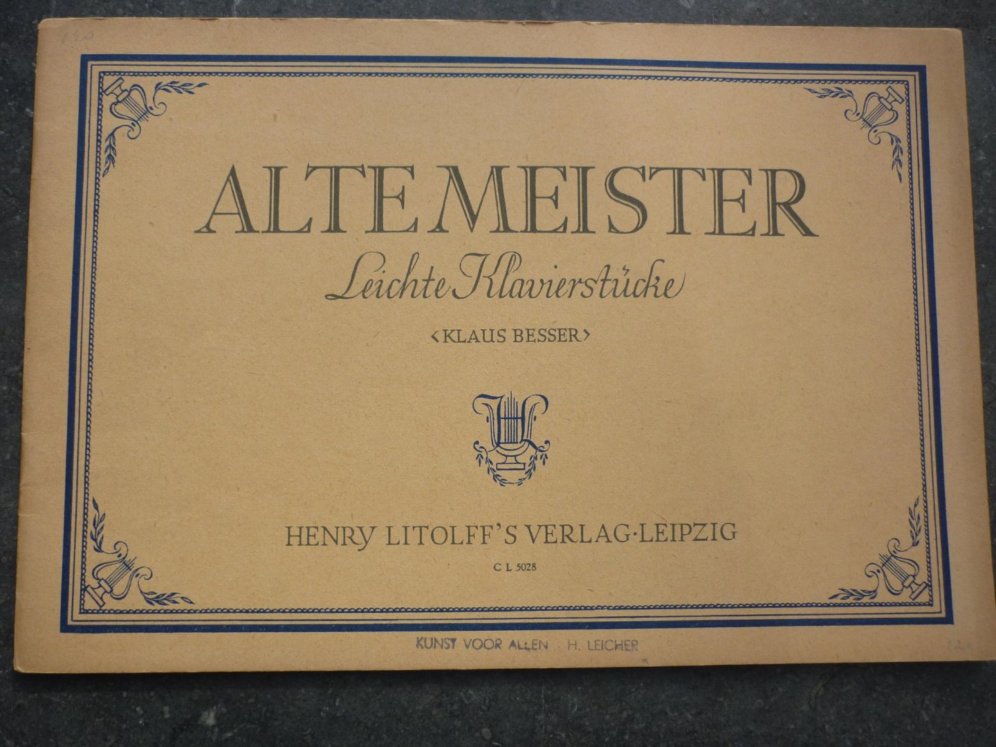 Div. Componisten (Herausgegeben von Klaus Besser) - Alte Meister; Leichte Klavierstucke; voor piano