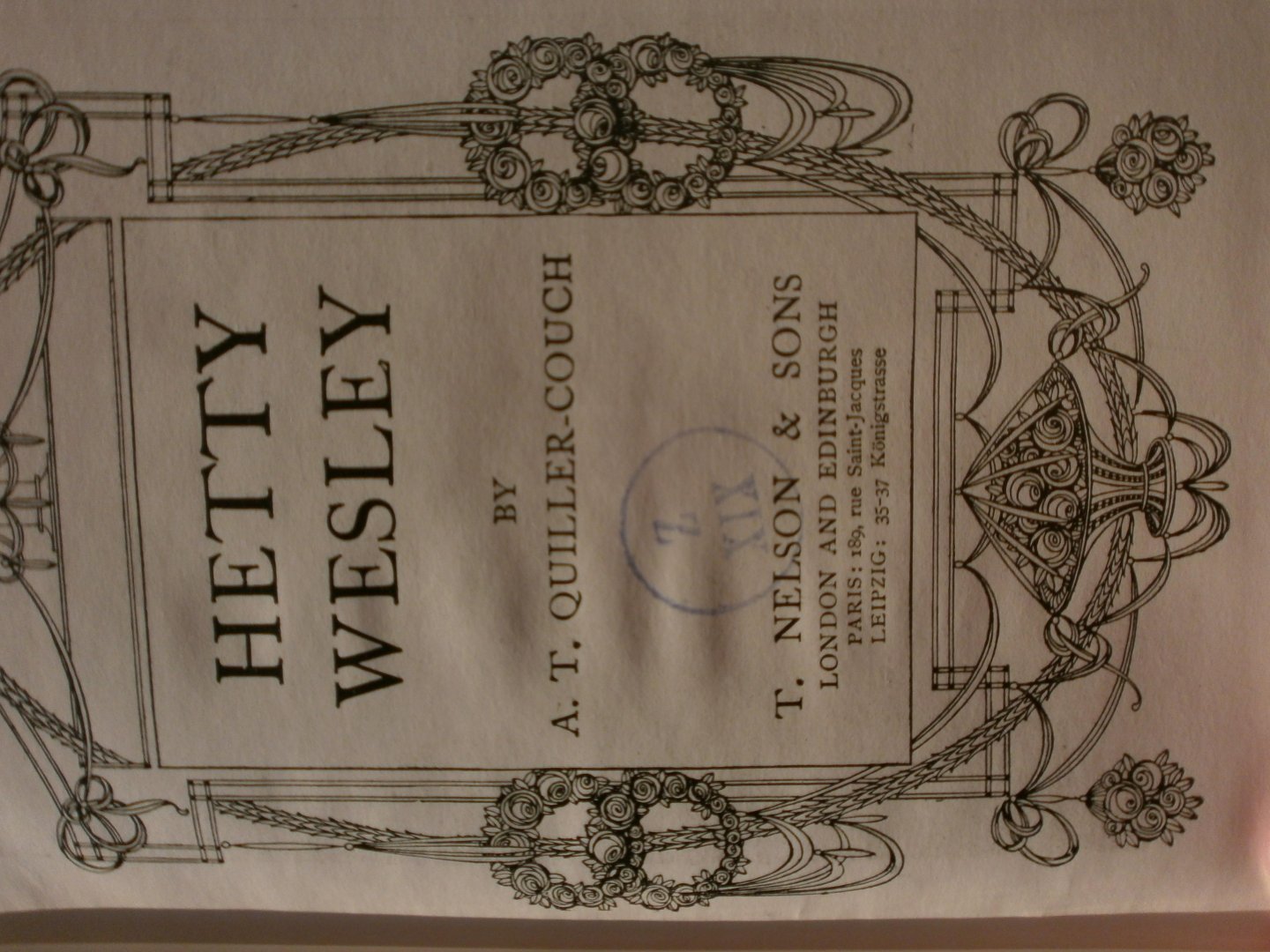 Q (A.T. Quiller-Couch) - Hetty Wesley