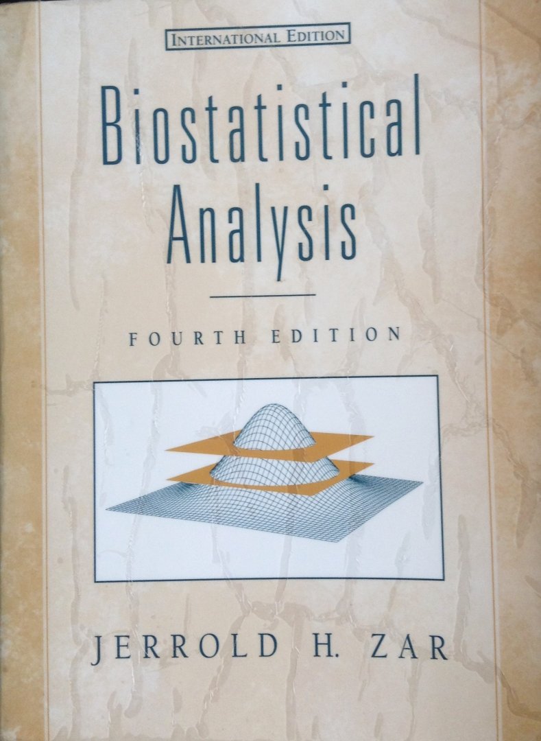 Zar, Jerrold H - Biostatistical Analysis