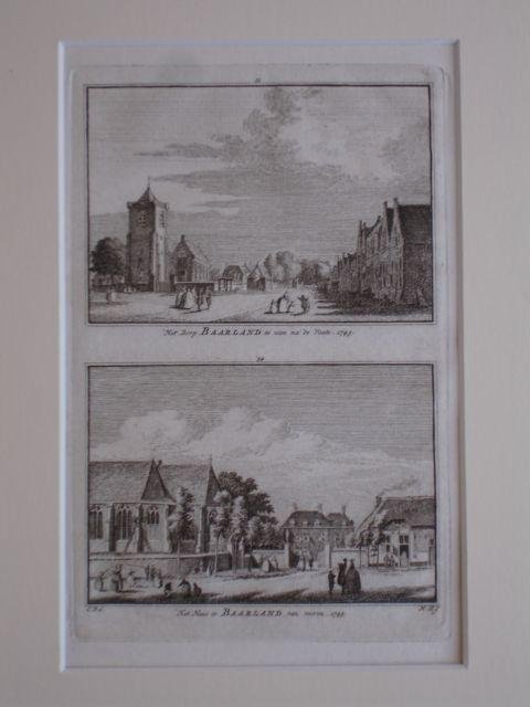 Baarland. - Het Dorp Baarland te zien na de vaate. - Het huis te Baarland van vooren.