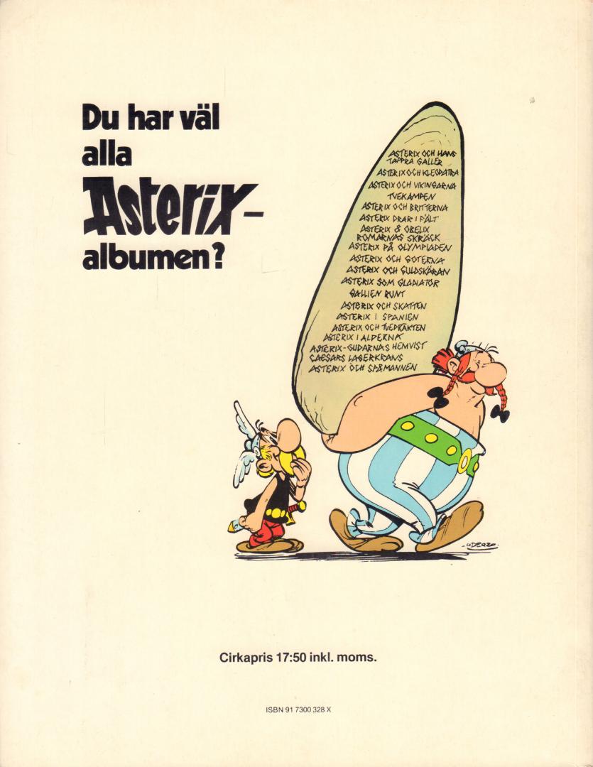 Gosginny / Uderzo - ASTERIX TOLV STORDAD (EFTER FILMEN MED SAMMA NAMM) (ASTERIX IN SWEDISH 1976), ASTERIX - HET GEHEIM VAN DE TOVERDRANK IN HET ZWEEDS, softcover, goede staat