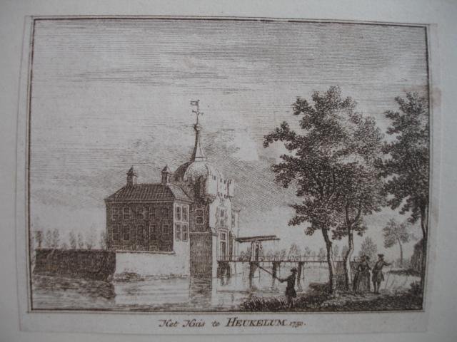 Heukelum. - Het Huis te Heukelum, 1750.