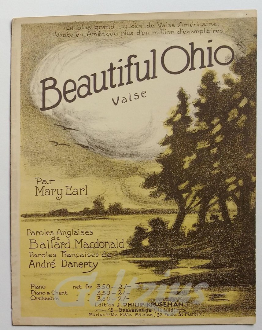 ANONYMOUS, - Beautiful Ohio Valse