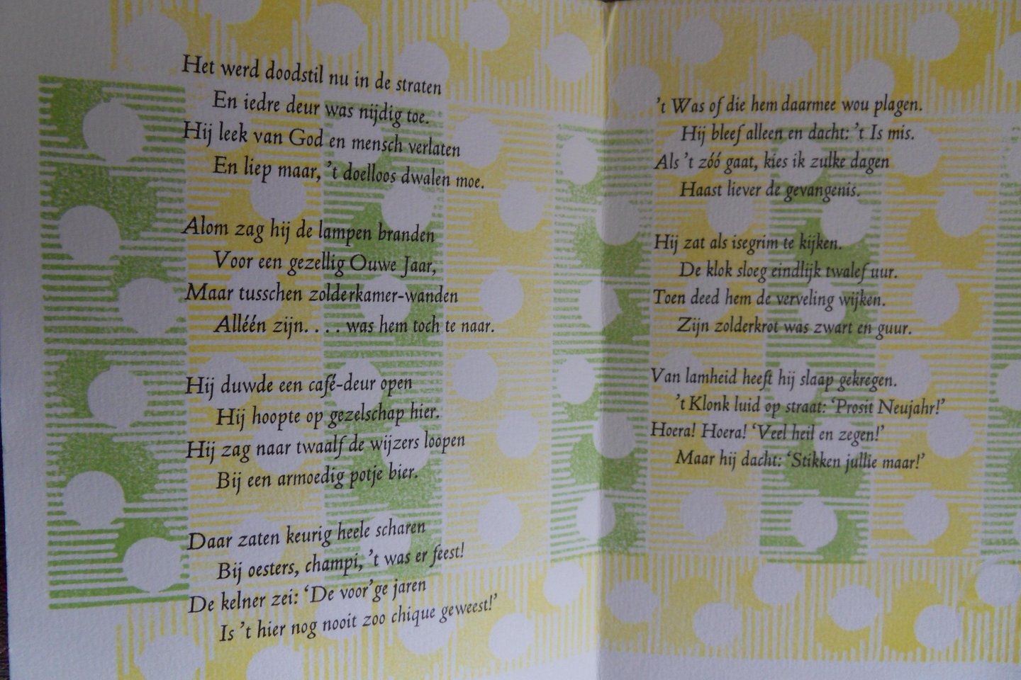 Rensburg, J.K. - Een mislukte Oudejaarsavond. [ Beperkte oplage, maar aantal niet vermeld ].