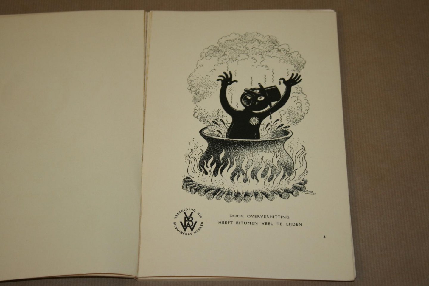 Illustraties, vervaardigd naar aanleiding van een voordracht dipl.-ing. K.L. Schulze, door A. Rog - Kontrole bij de bereiding van warm asfalt in de karikatuur