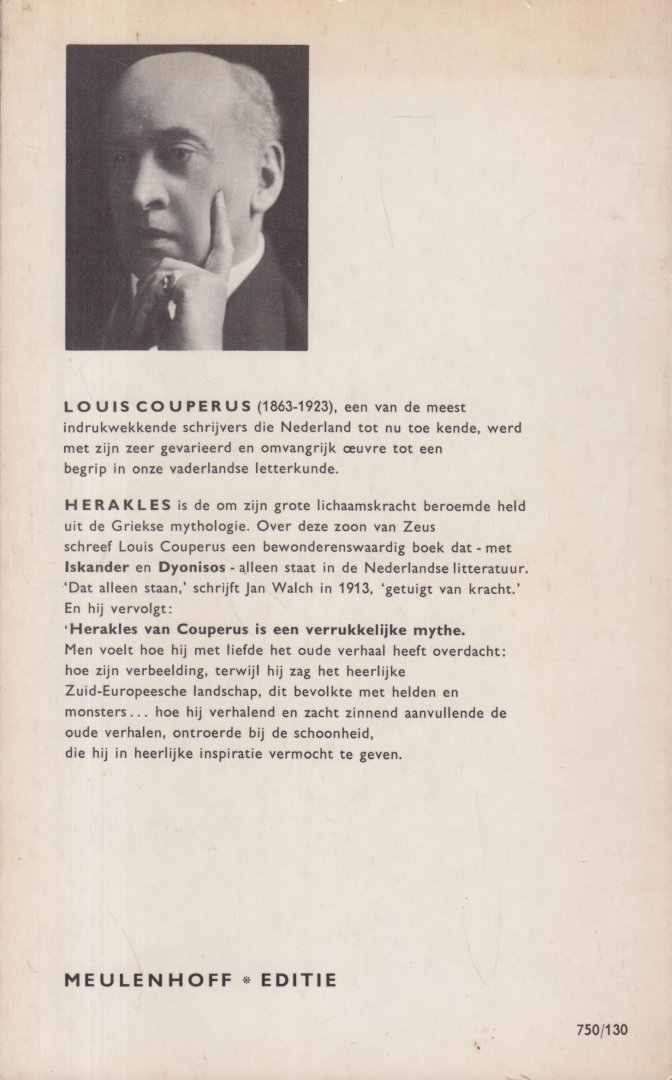 Couperus (Den Haag, 10 juni 1863 - De Steeg, 16 juli 1923), Louis Marie Anne - Herakles - De held uit de Griekse mythologie.