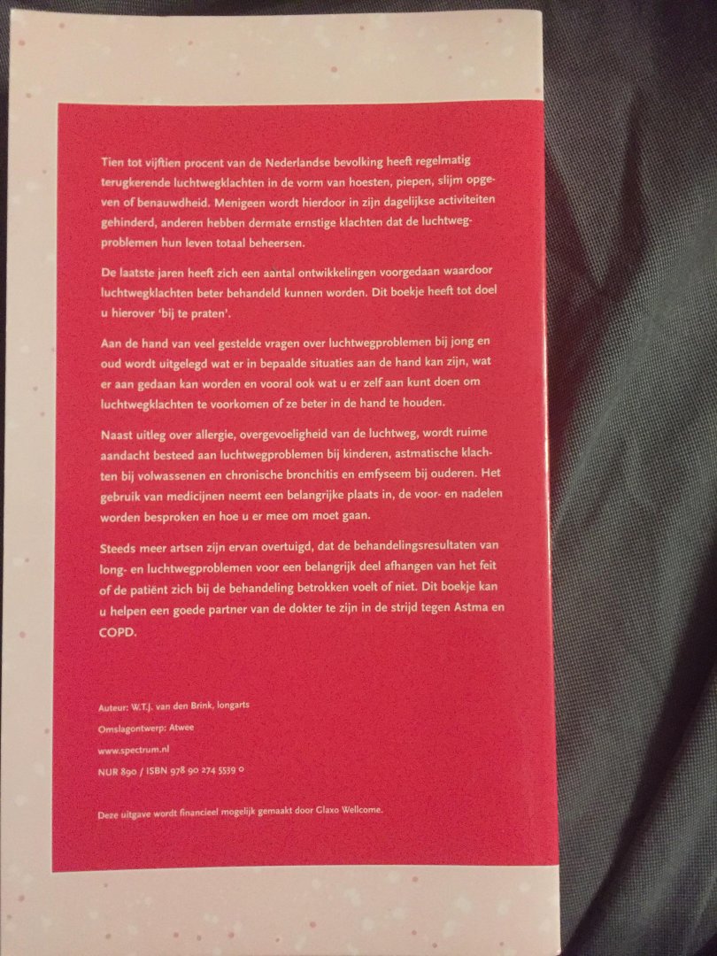 Van den Brink Longarts - 120 vragen over astma en Copd