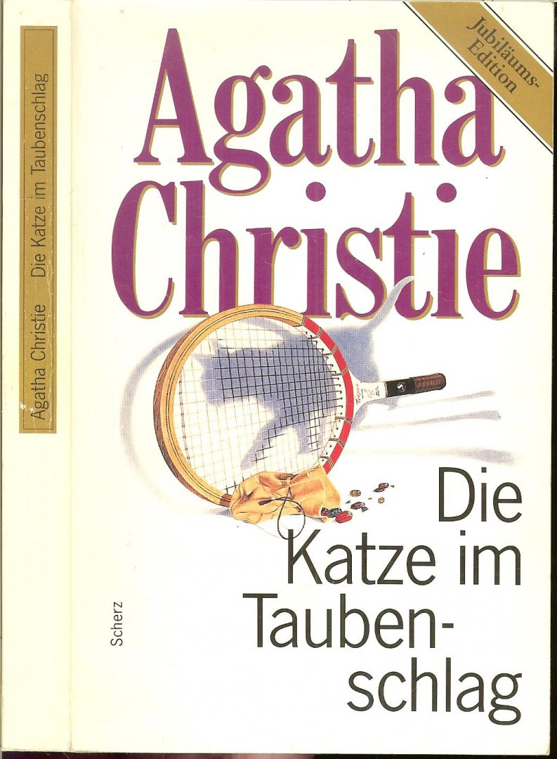 Agatha Christie mit  Umschlaggestaltung von Heinz Looser - Die Katze im Taubenschlag  ..  Jubilaums  - Edition zu Agatha Christies 100. Geburtstag
