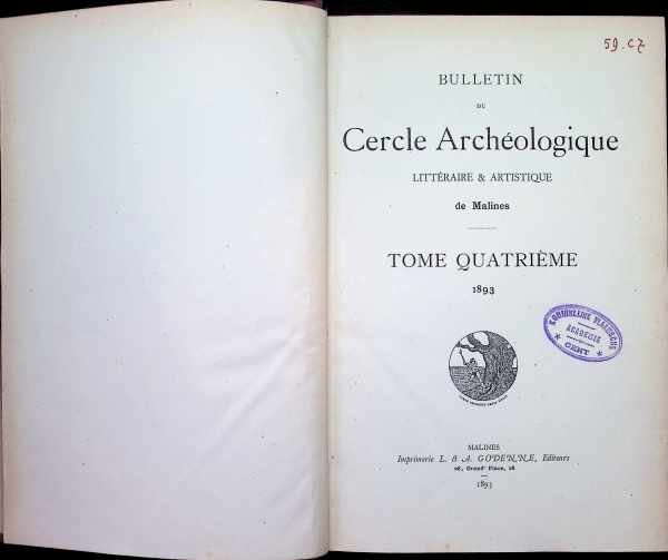 collectief - Bulletin Archeologique litteraire & artistique tome quatrieme 1893
