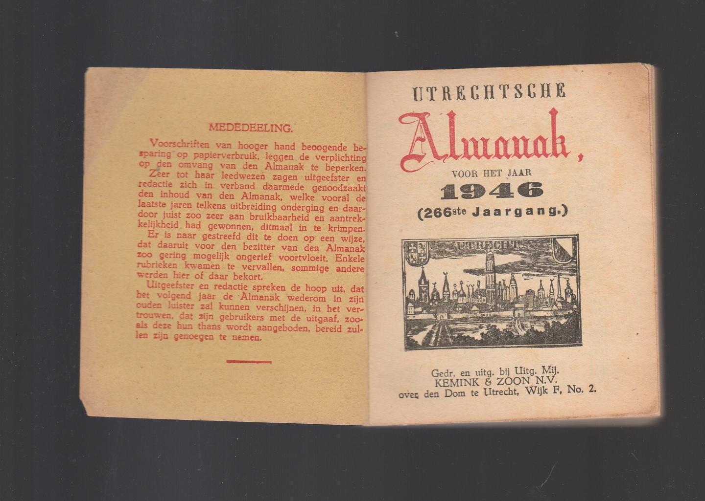  - Utrechtsche Almanak voor het jaar 1946