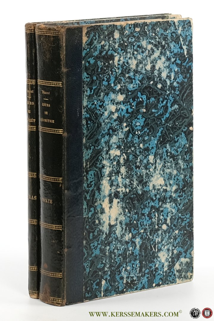 Vincent, A. J. H. / M. Bourdon. - Cours de géométrie élémentaire. Cinquième edition. [ 2 volumes, text and plates ].
