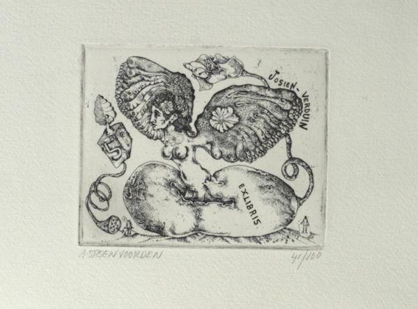Steenvoorden, Ab. - Exlibris voor Josien Verduin.