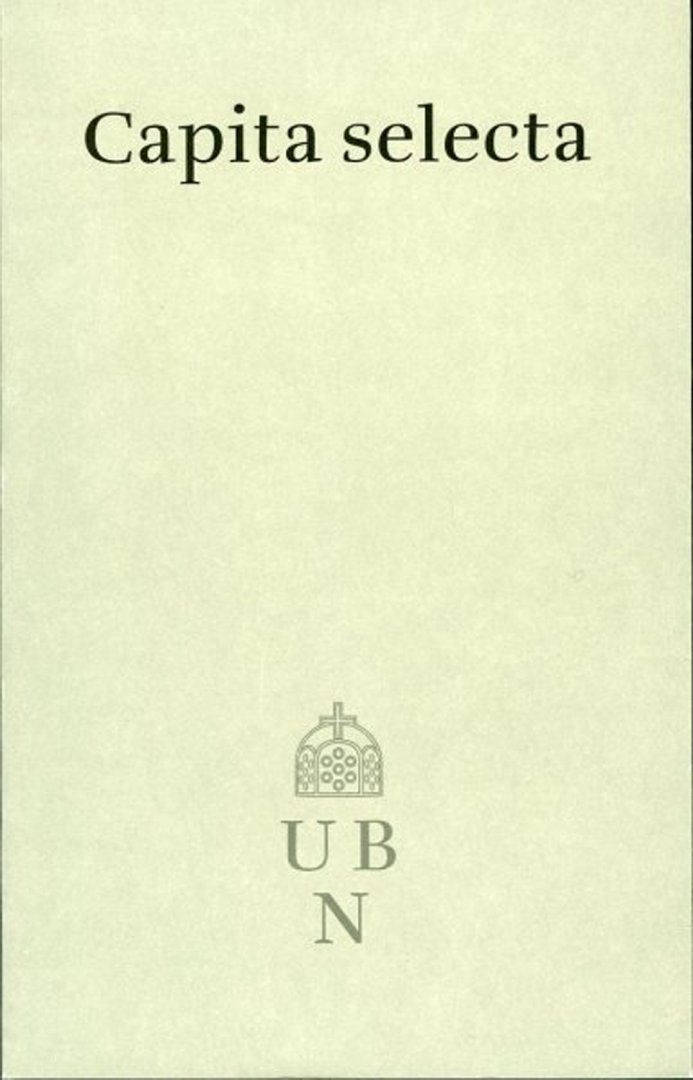 WELLENS, K.C. (voorwoord) - Capita selecta uit de geschiedenis van de Universiteitsbibliotheek Nijmegen.aangeboden aan G.G.A.M. Pijnenborg bij zijn afscheid als bibliothecaris