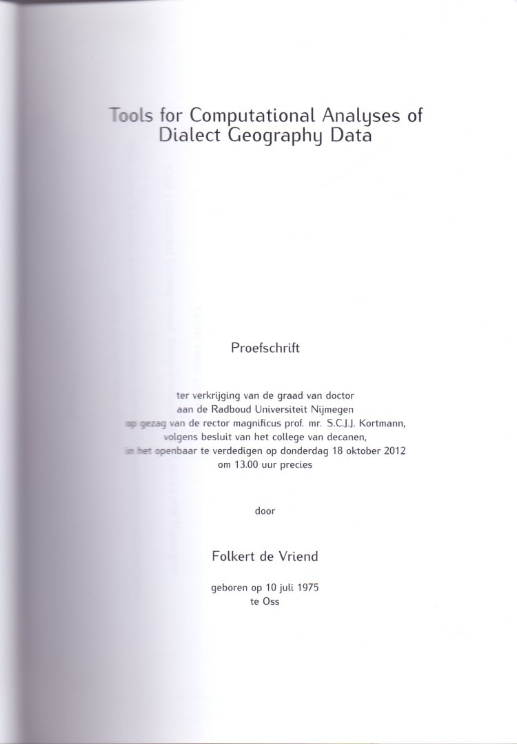 Vriend, Folkert de (ds1301) - Tools for Computational Analyses of Dialect Geography Data
