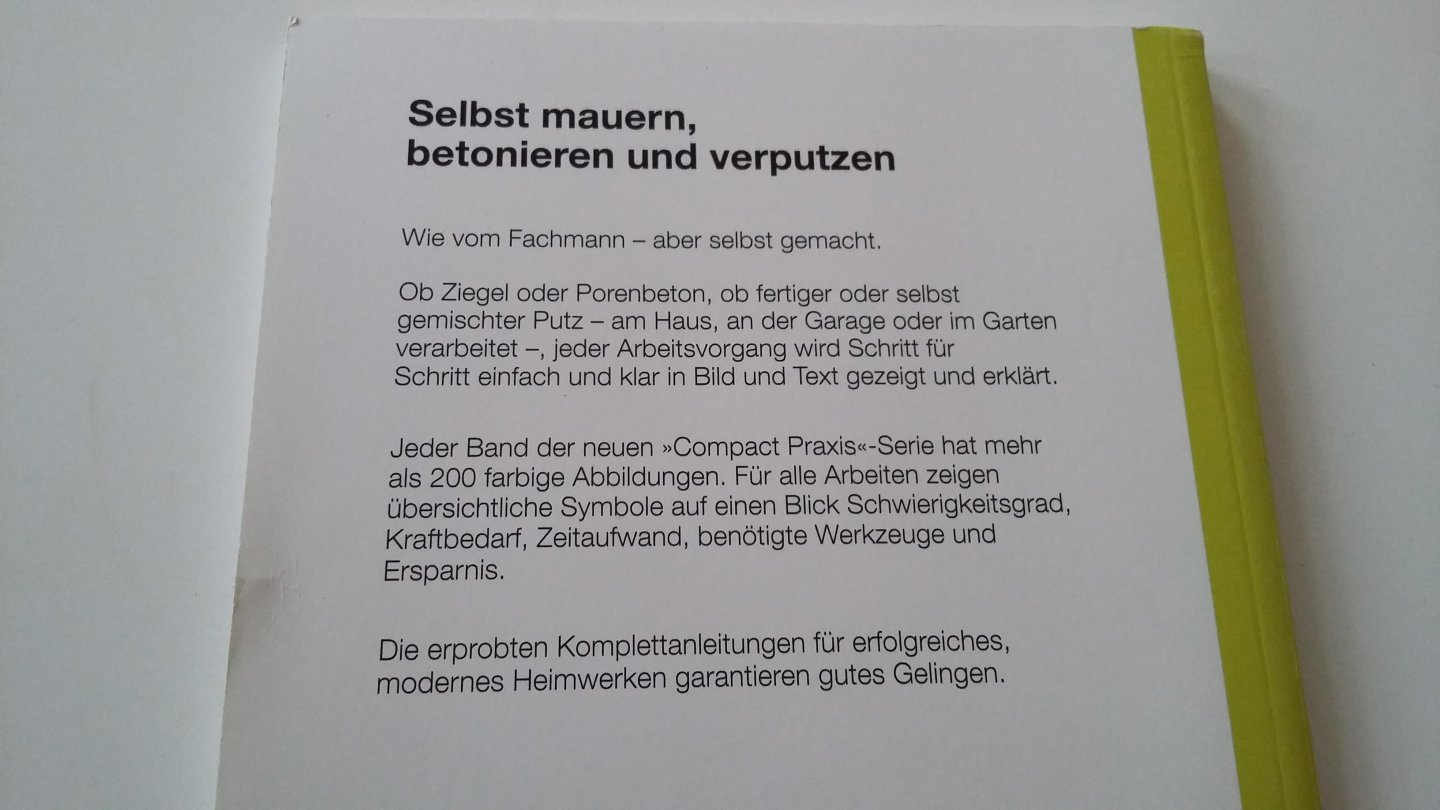 Direktor, Max - Selbst mauern, betonieren und verputzen