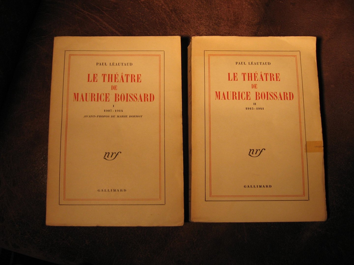 Leautaud, P. - Le theatre de Maurice Boissard I et II.