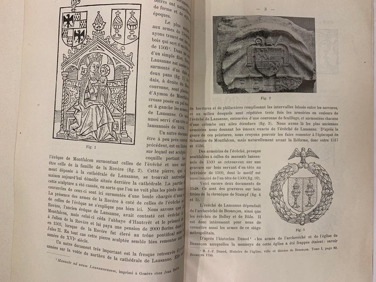 Fréd. Th. Dubois - Armoires du Diocèse et des Évêques de Lausanne dès 1500 a nos jours