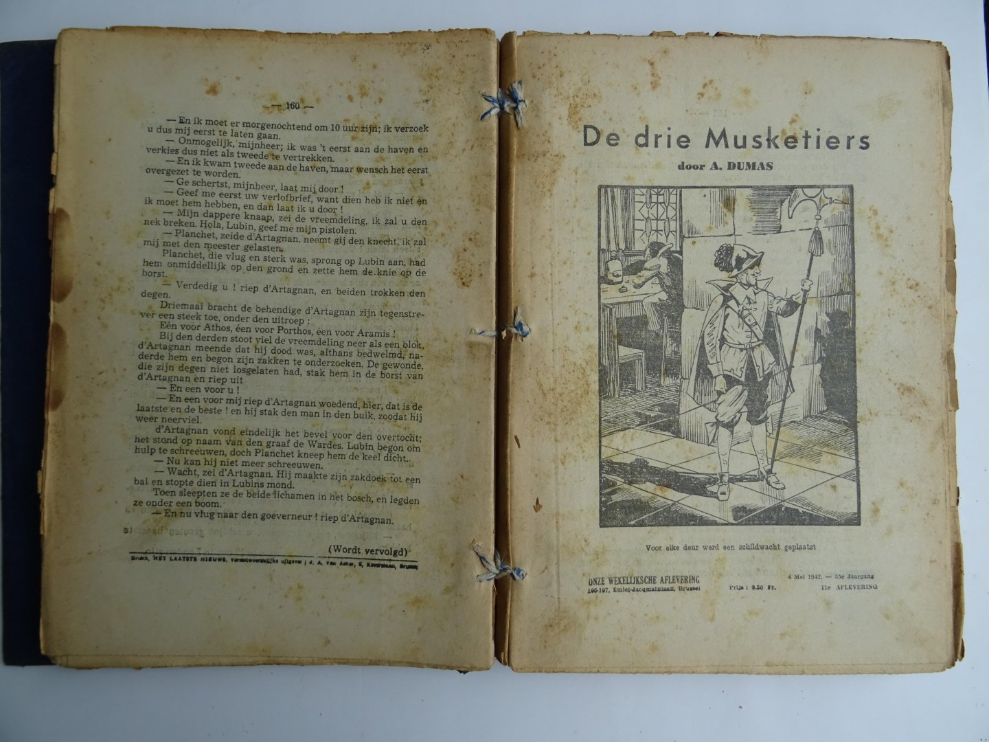Dumas, A. - De  drie Musketiers, onze wekelijksche aflevering, Het Laatste Nieuws.