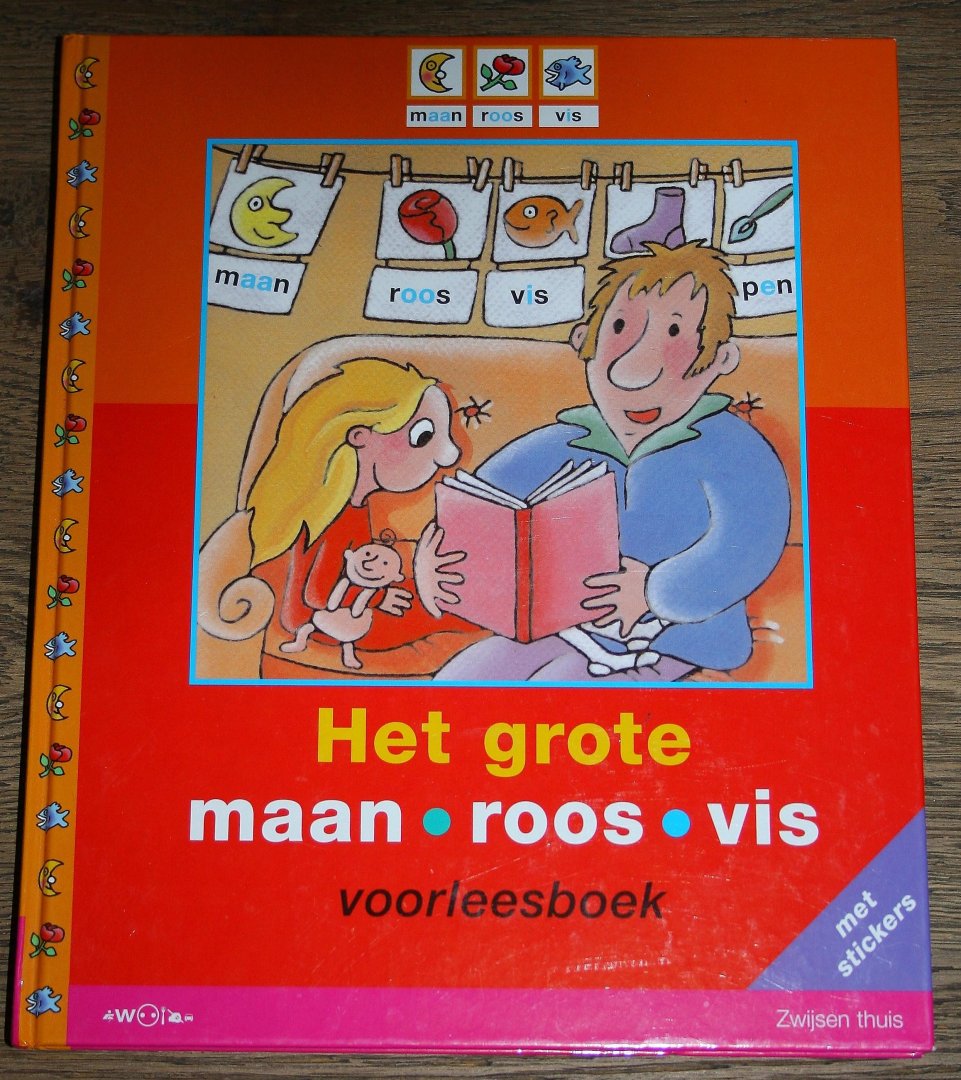 Ithaca Correlaat Wetland Boekwinkeltjes.nl - Het grote maan roos vis voorleesboek / met stickers.