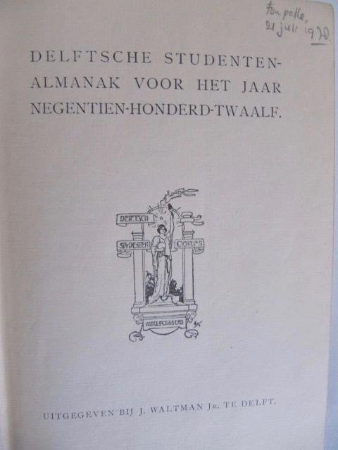  - Drentsche Studentenalmanak voor het jaar negentien-honderd-twaalf