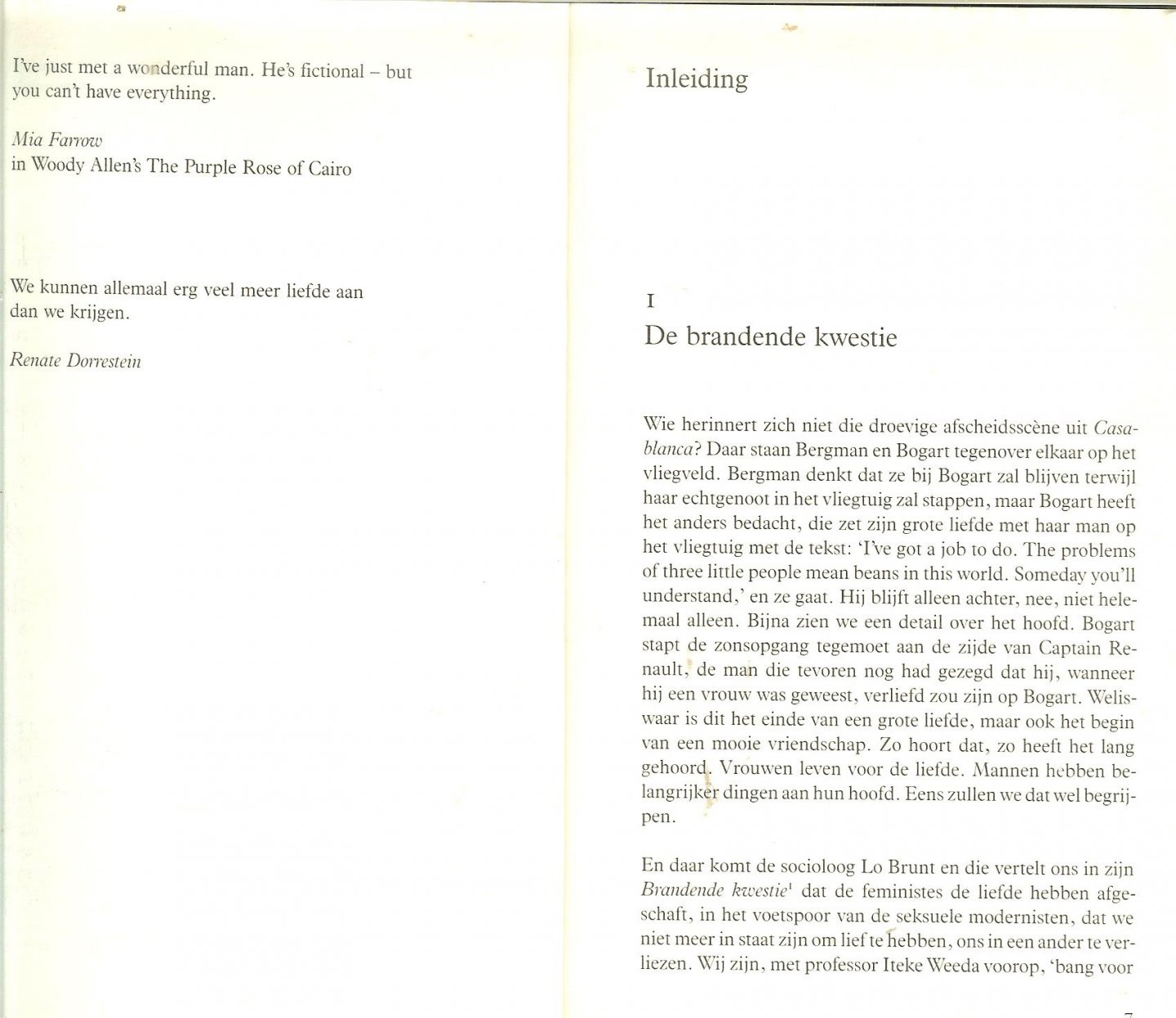 Meulenbelt, Anja. Boek verzorging  Jolijn van de Wouw Omslagillustratie   Francis Picabia  [De Spaanse nacht ] - Casablanca, of De onmogelijkheden van de heteroseksuele liefde