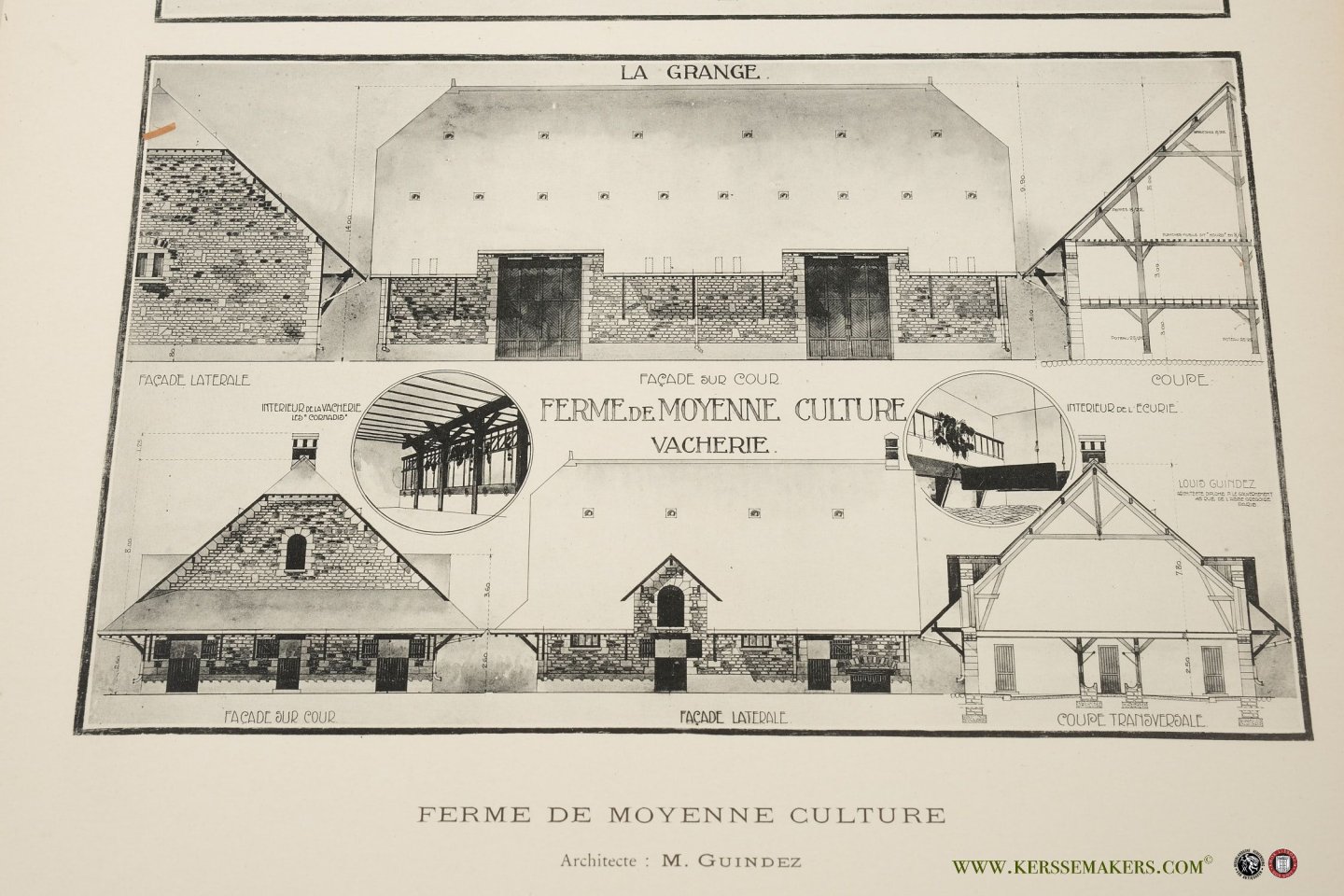 LEFOL, GASTON (ed.). - Fermes et constructions rurales. Façades, plans, détails. Projets primés au concours du sous-secrétariat des Beaux-arts.