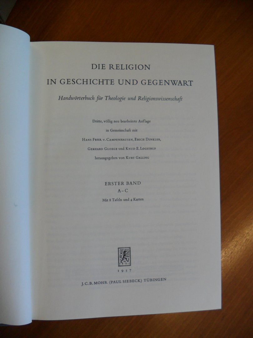 Campenhausen Hans Frhr.v. / u.a. - Die Religion in Geschichte und Gegenwart  COMPLETE SET: 6 delen + Register