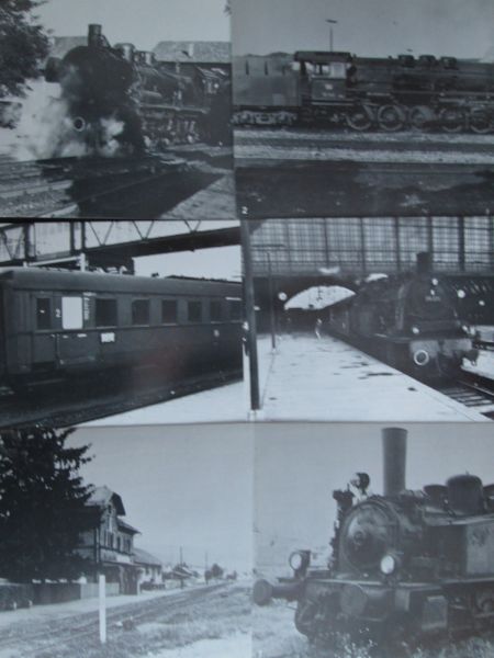 J.C. Damste (foto`s en tekst) - Envellop met 8 zwart/wit fotokaarten - serie 1 Spoorwegen Nederland 60er jaren, 6x NS en 2x HTM, met apart vel met omschrijving