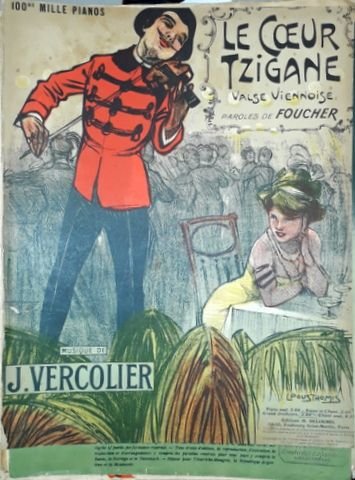 Vercolier, J.: - Le coeur tzigane. Valse Viennoise. Paroles de Foucher. Piano et chant