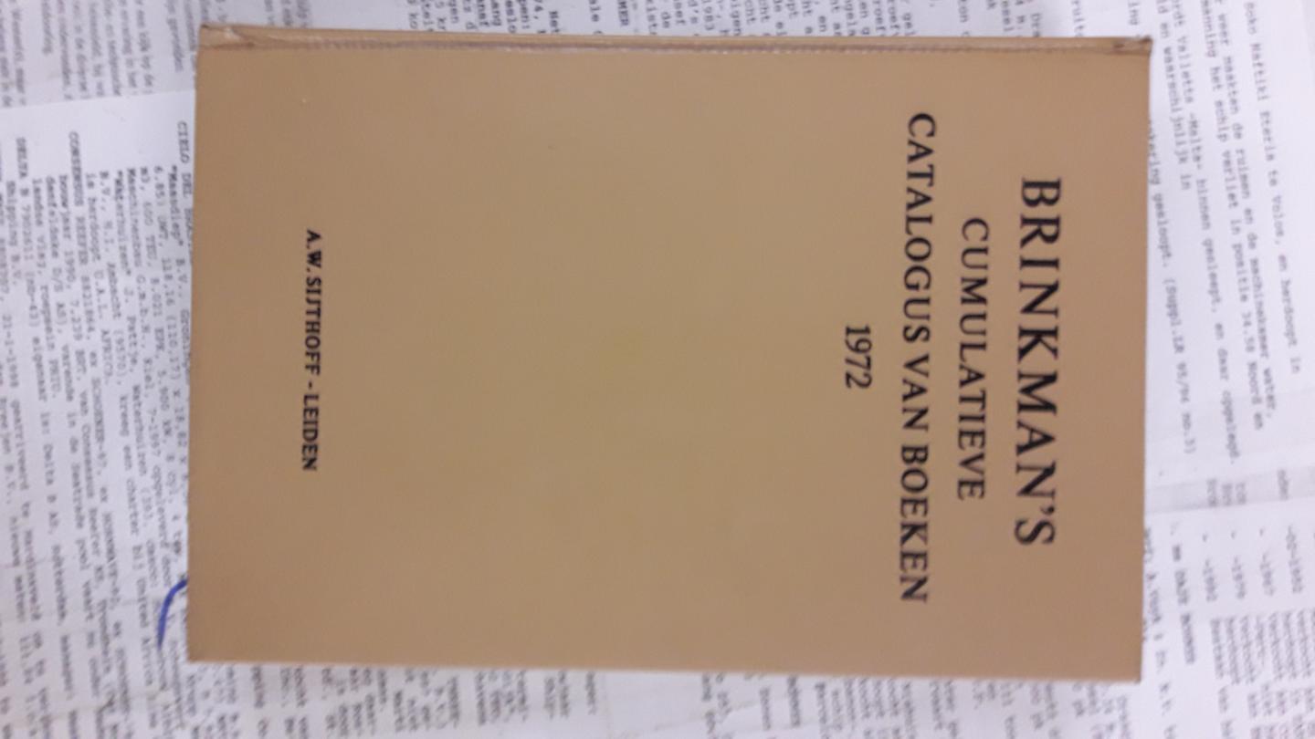 Redactie - Brinkman`s cumulatieve catalogus van boeken 1972 - 127e jaargang
