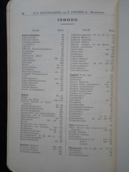  - NV Fotohandel E.Fischel Jr. Amsterdam, Prijssleutel nr 3