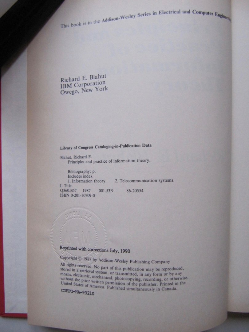 Richard E. Blahut - Principles and Practice of Information Theory