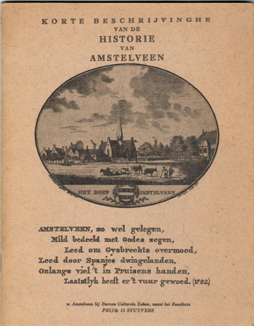 Anoniem - Amstelveens historie in vogelvlucht