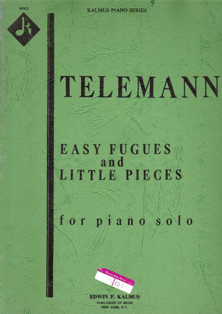 Telemann - Easy Fugues and Little Pieces for piano solo